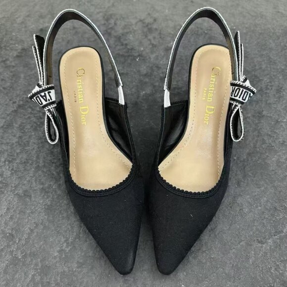 Dior J'Adior Black Slingback Pointed-Toe heels - Picture 2 of 5
